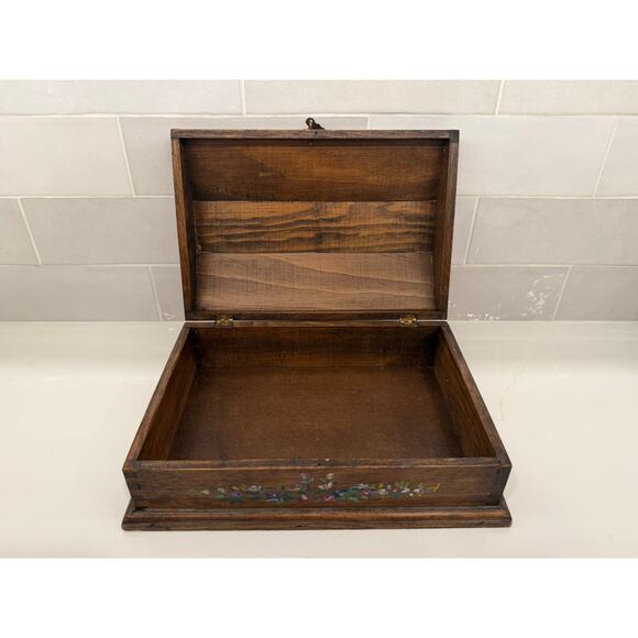 Vintage Antique Unused‎ El Viego Arte Art Mexico Carved Wood Trinket Jewelry Box - Picture 7 of 10